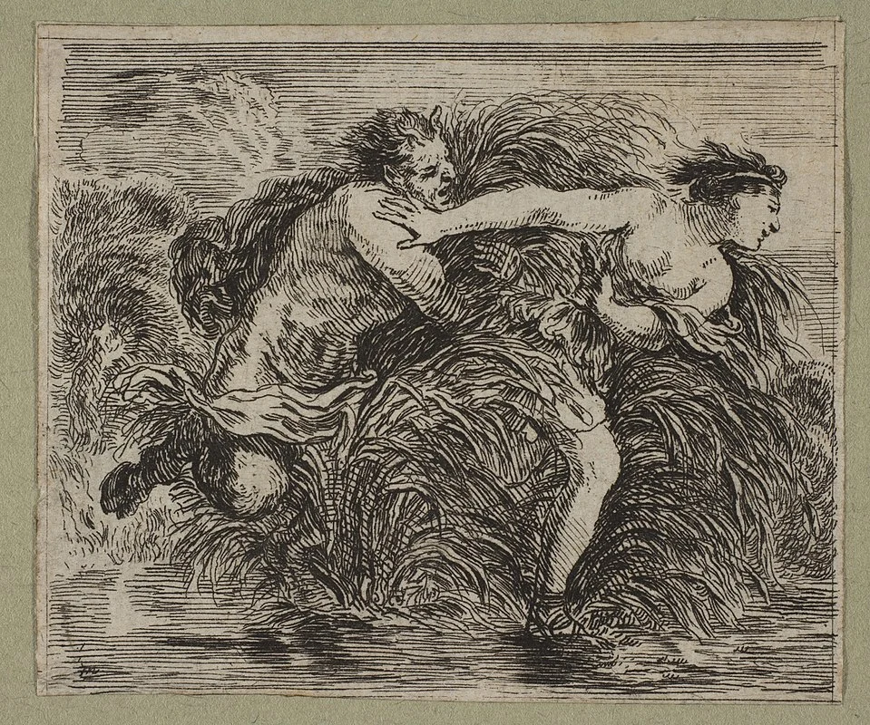 Demonstrate the origin of the pan flute, in the form of a drawing. Pan Mythology