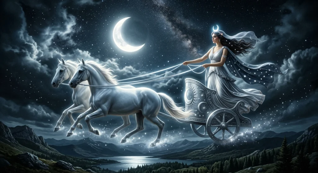 Croesch, Public domain, via Wikimedia Commons, Selene Mythology Goddess