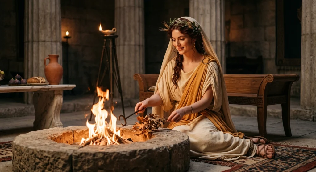Hestia Greek Mythology Greek goddess of the hearth and home.